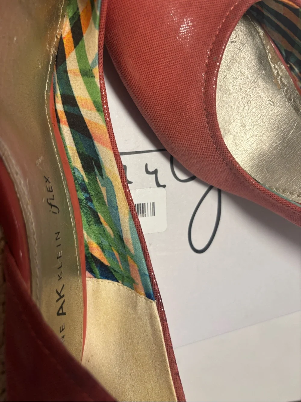 Anne Klein Coral Wedge Pumps – Excellent Pre-Owned Condition 👠🩷